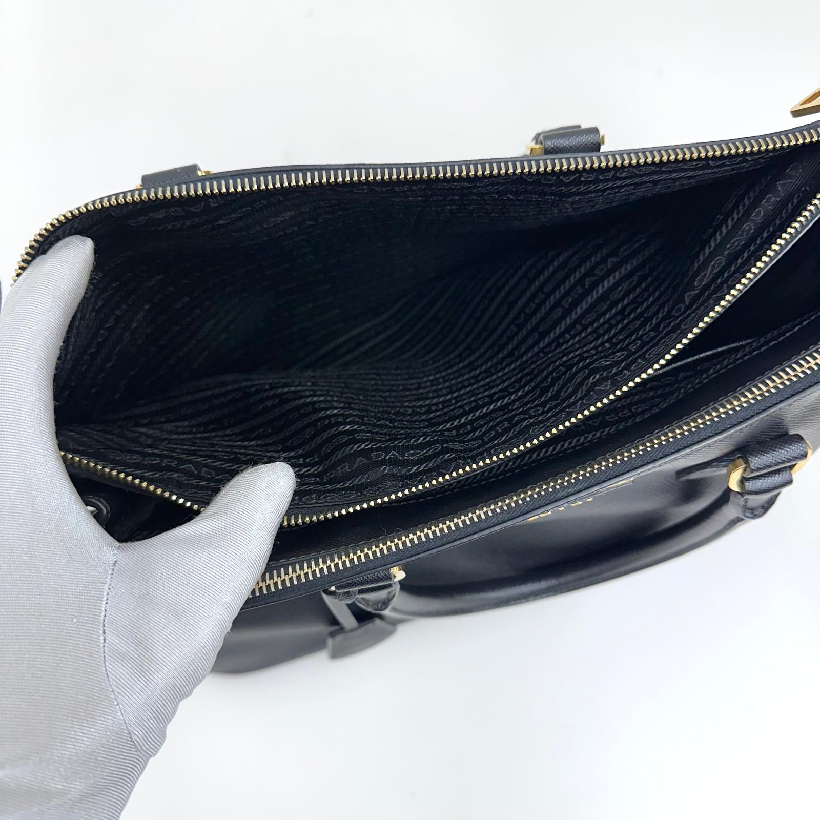 Prada Borsa a mano Galleria Large Saffiano Lux Nera