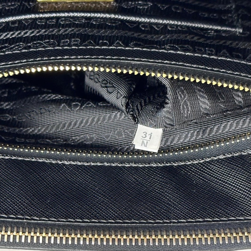 Prada Borsa a mano Galleria Large Saffiano Lux Nera