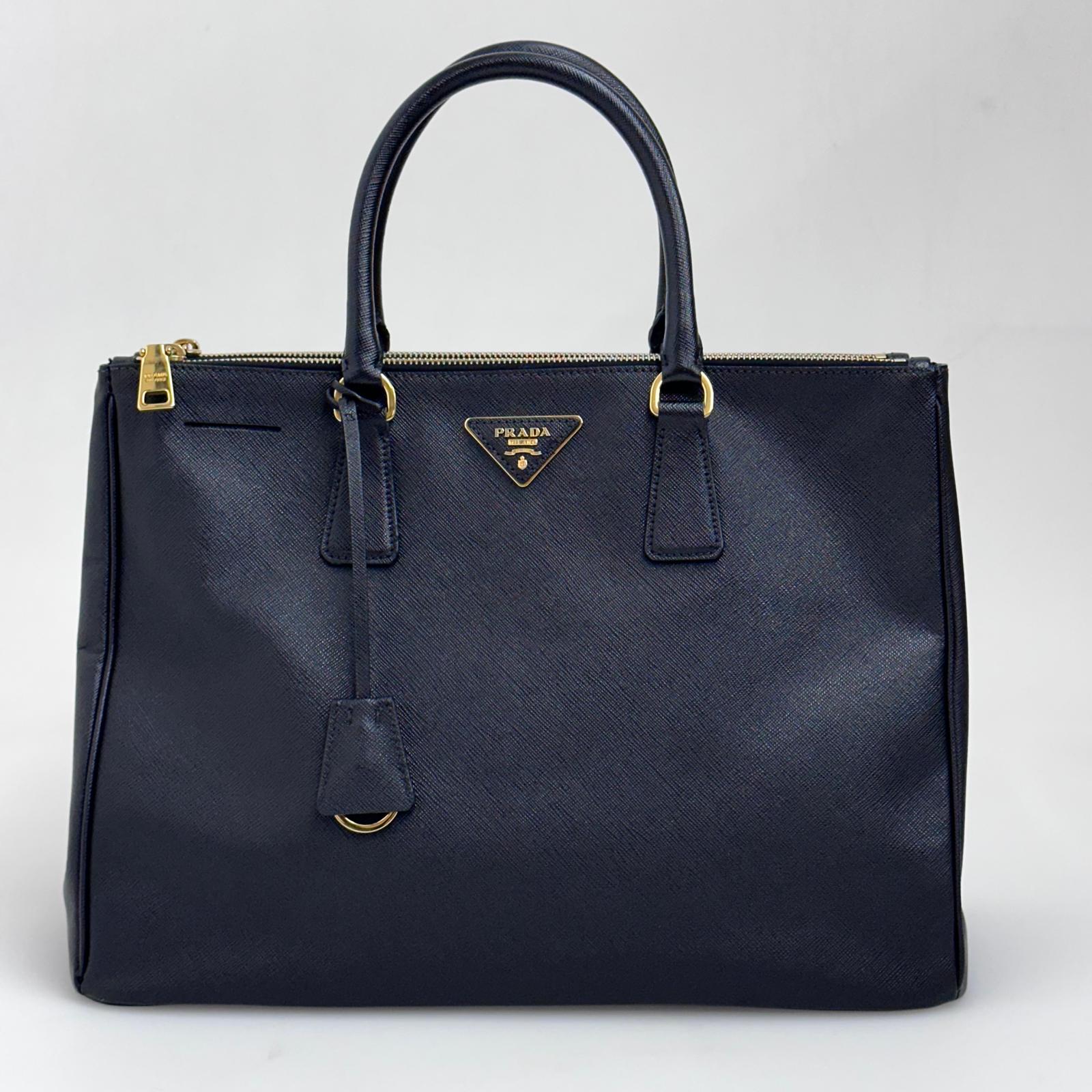 Prada Borsa a mano Galleria Large Saffiano Lux Nera