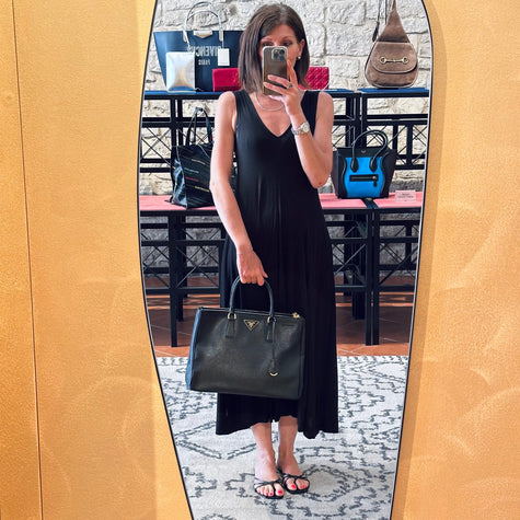 Prada Borsa a mano Galleria Large Saffiano Lux Nera