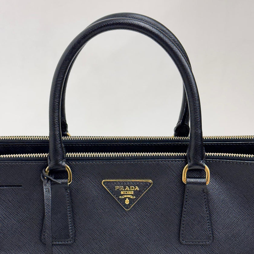 Prada Borsa a mano Galleria Large Saffiano Lux Nera