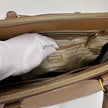 Prada Borsa a mano Galleria Large in pelle Saffiano Lux color Caramel