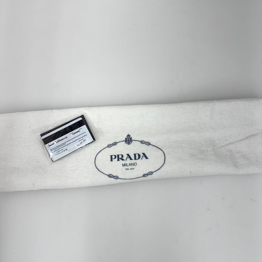 Prada Borsa a mano Galleria Large in pelle Saffiano Lux color Caramel