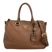 Prada Borsa a mano e tracolla Bauletto Vitello Phenix Cannella