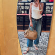 Prada Borsa a mano e tracolla Bauletto Vitello Phenix Cannella