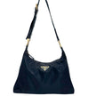 Prada Borsa a spalla Hobo in nylon nero