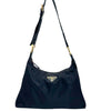 Prada Borsa a spalla Hobo in nylon nero