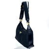 Prada Borsa a spalla Hobo in nylon nero