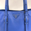 Prada Borsa a spalla Saffiano Lux Blu Cobalto