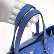 Prada Borsa a spalla Saffiano Lux Blu Cobalto