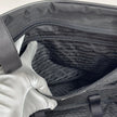Prada Vintage Borsa da Viaggio in Nylon e Pelle Saffiano Nera