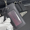 Prada Vintage Borsa da Viaggio in Nylon e Pelle Saffiano Nera