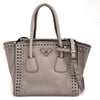Prada borsa Twin Tote in Pelle Tortora con borchie