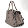 Prada borsa Twin Tote in Pelle Tortora con borchie