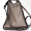 Prada borsa Twin Tote in Pelle Tortora con borchie