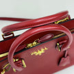 Prada borsa a mano Soft Calf Saffiano Fuoco con tracolla