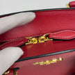 Prada borsa a mano Soft Calf Saffiano Fuoco con tracolla