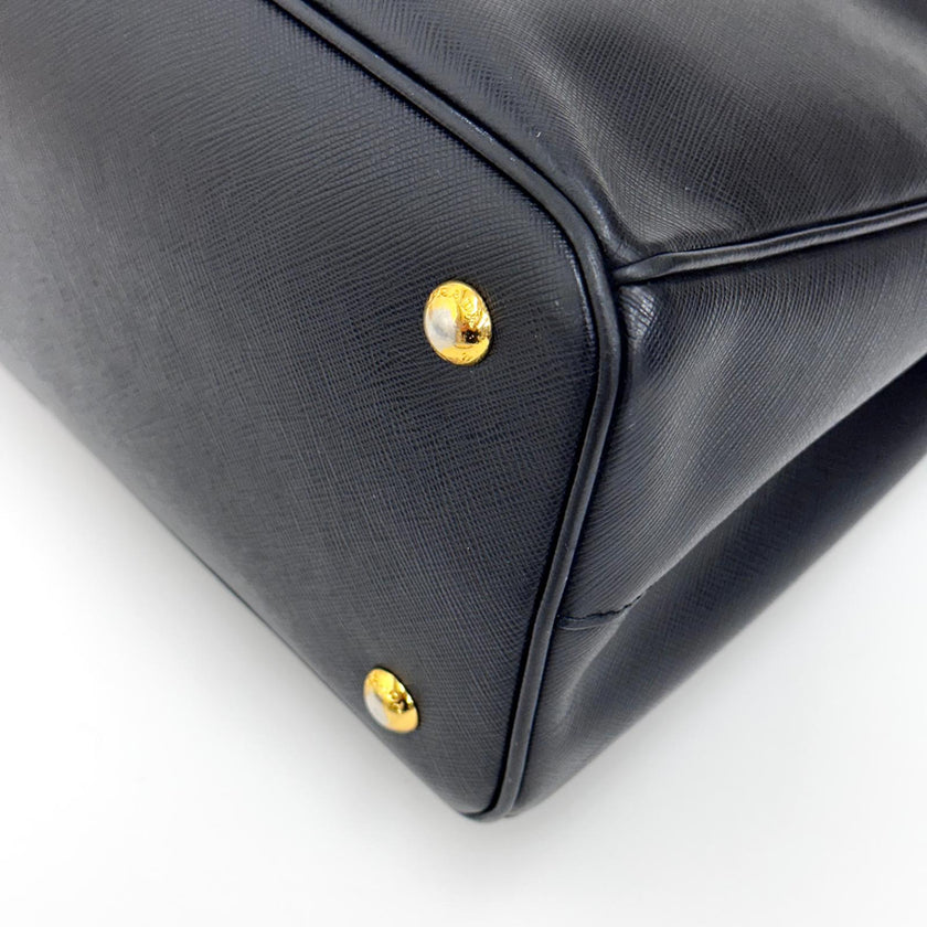 Prada borsa a mano e tracolla Galleria Large in pelle Saffiano nera