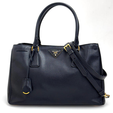 Prada borsa a mano e tracolla Galleria Large in pelle Saffiano nera