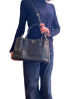 Prada borsa a mano e tracolla Galleria Large in pelle Saffiano nera