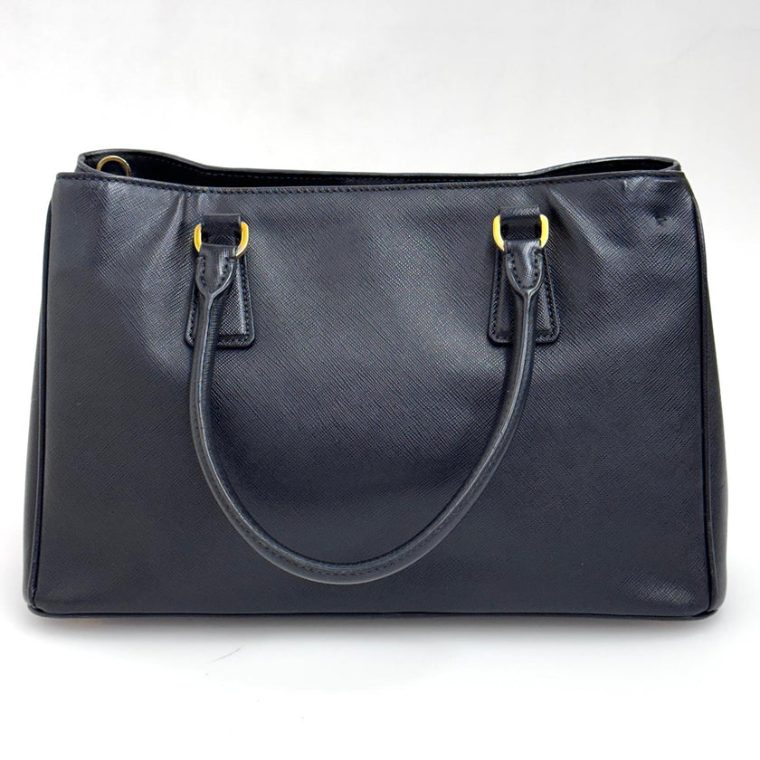 Prada borsa a mano e tracolla Galleria Large in pelle Saffiano nera