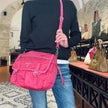 Prada borsa tracolla messenger Tessuto + Saffiano fucsia