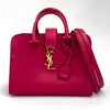 Saint Laurent Borsa Baby Cabas in pelle rossa con finiture dorate