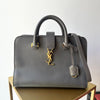 Saint Laurent Borsa Cabas Chyc Medium in pelle grigia