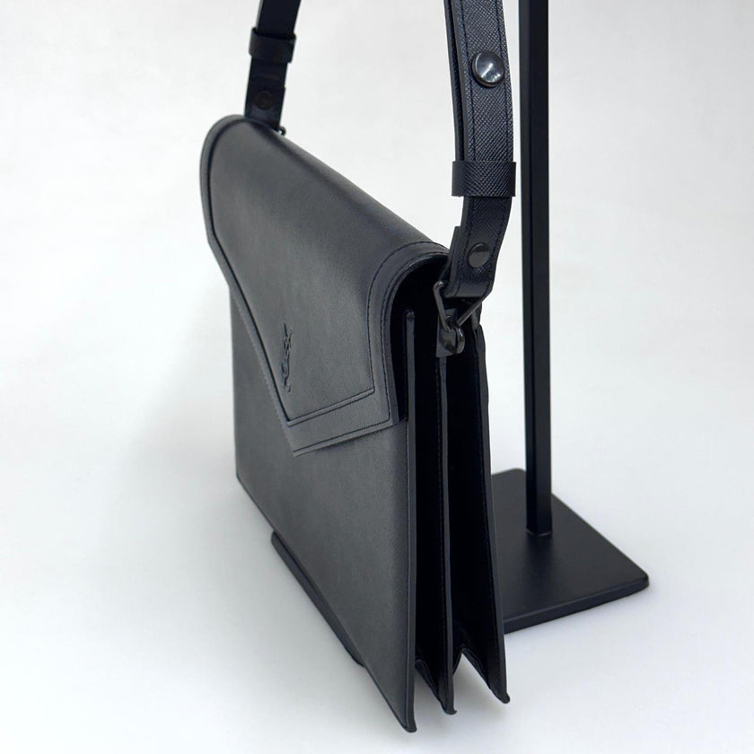 Saint Laurent Borsa Cassandre Vintage a spalla in pelle Saffiano nera