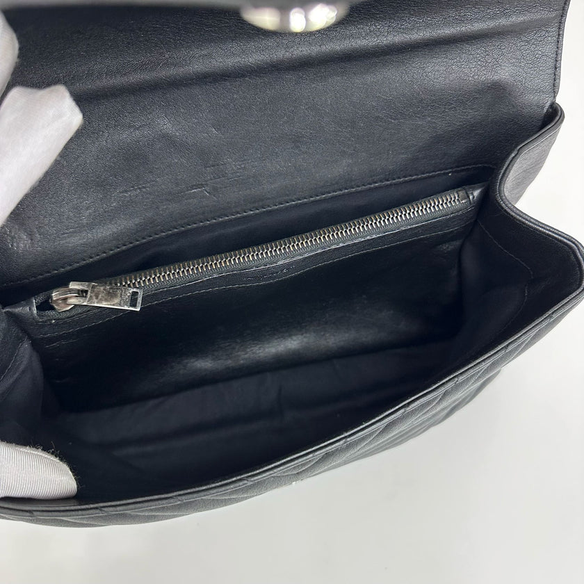 Saint Laurent Borsa College Large Matelassé Nero
