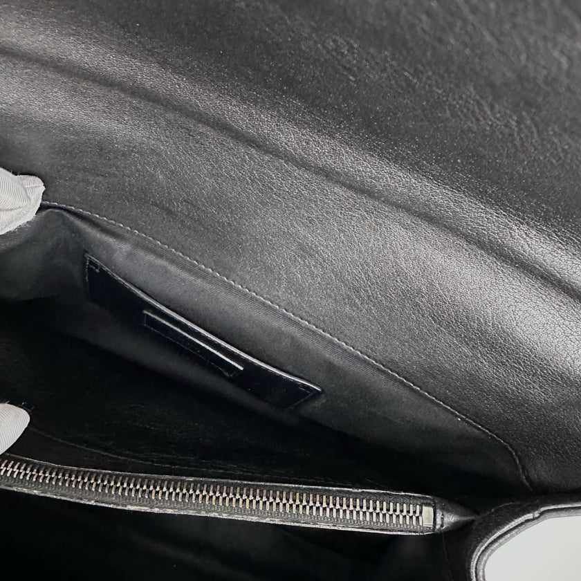 Saint Laurent Borsa College Large Matelassé Nero
