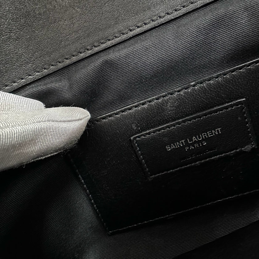 Saint Laurent Borsa College Large Matelassé Nero