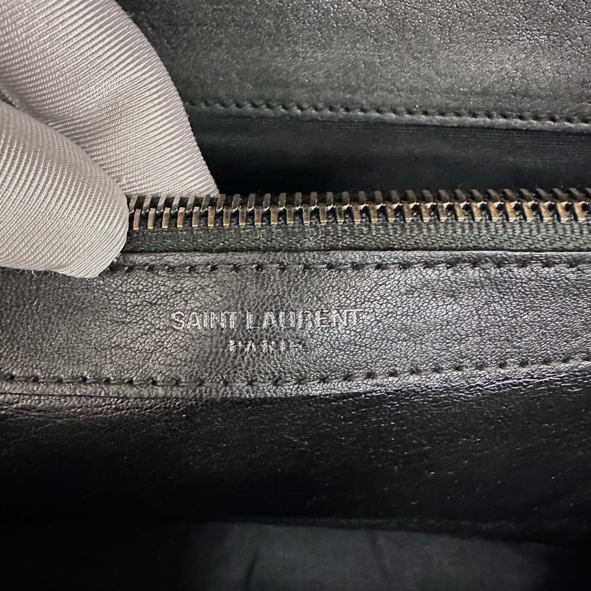 Saint Laurent Borsa College Large Matelassé Nero