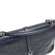 Saint Laurent Borsa College Large in pelle stampa cocco nera con catena argento