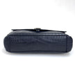 Saint Laurent Borsa College Large in pelle stampa cocco nera con catena argento