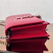 Saint Laurent Borsa Kate Wallet on Chain Croco Rossa