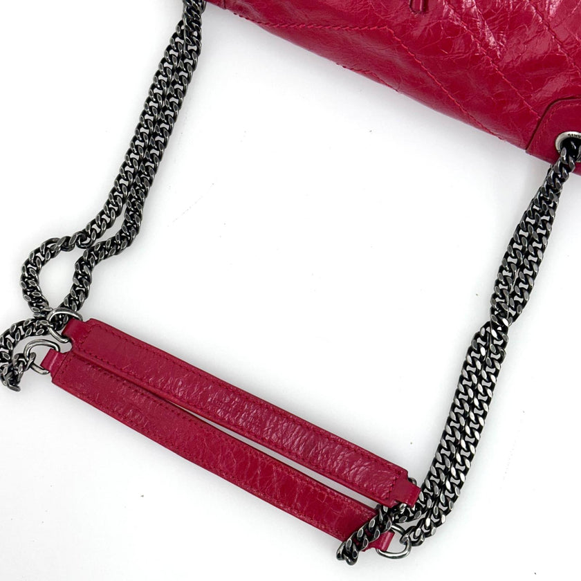 Saint Laurent Borsa Niki Baby rossa in pelle rossa