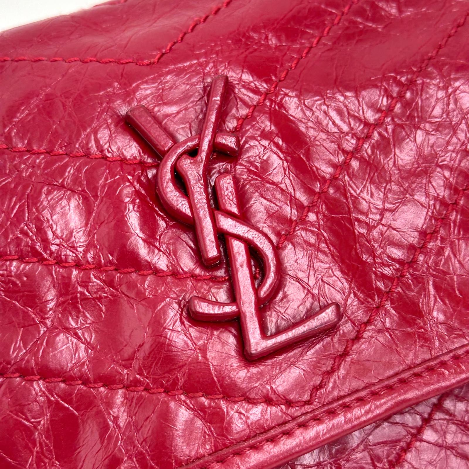 Saint Laurent Borsa Niki Baby rossa in pelle rossa