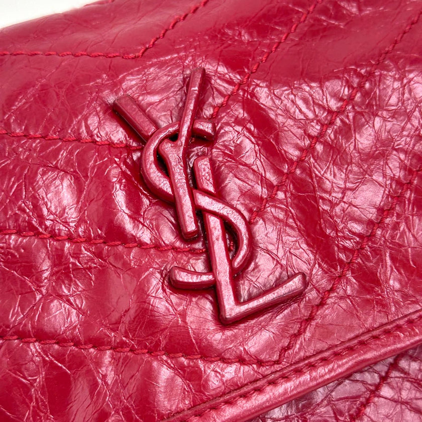 Saint Laurent Borsa Niki Baby rossa in pelle rossa