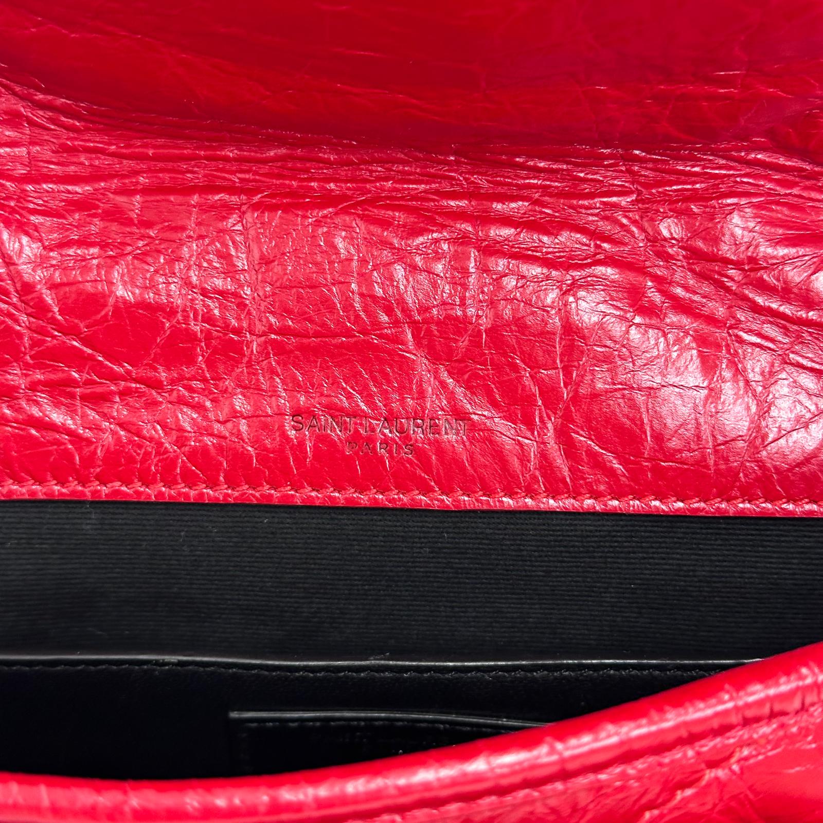Saint Laurent Borsa Niki Baby rossa in pelle rossa