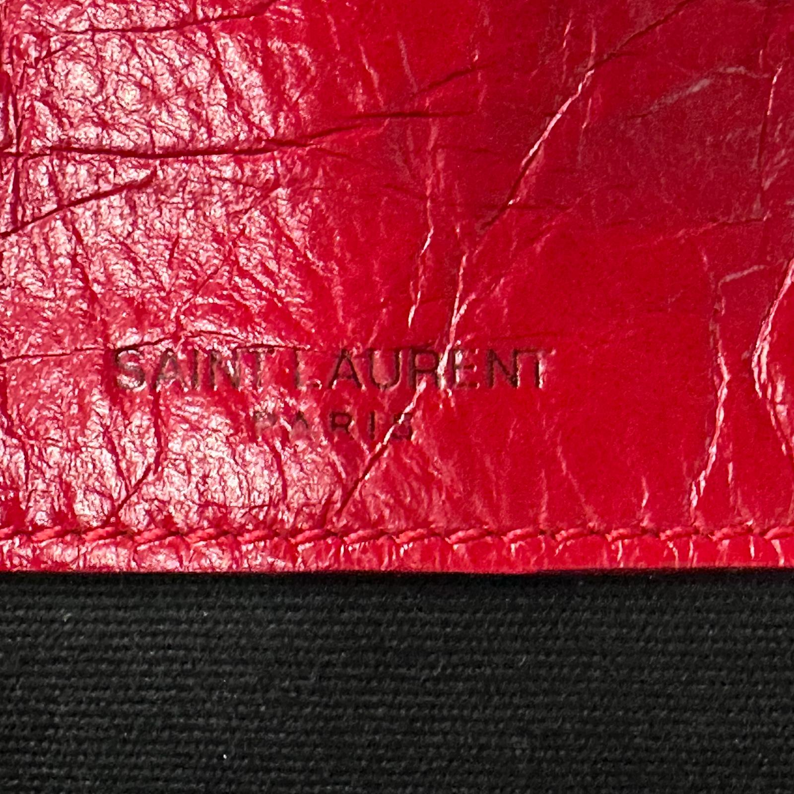 Saint Laurent Borsa Niki Baby rossa in pelle rossa