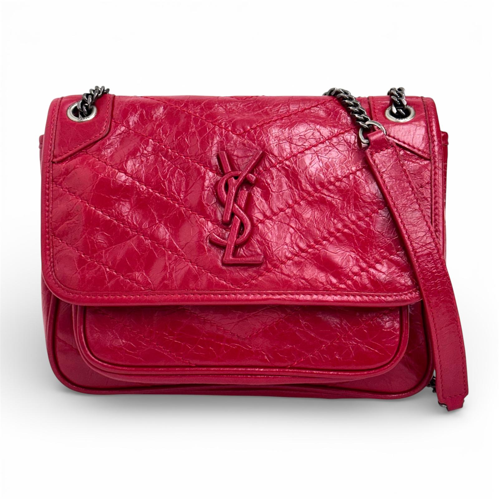 Saint Laurent Borsa Niki Baby rossa in pelle rossa