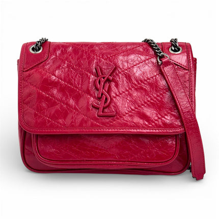 Saint Laurent Borsa Niki Baby rossa in pelle rossa
