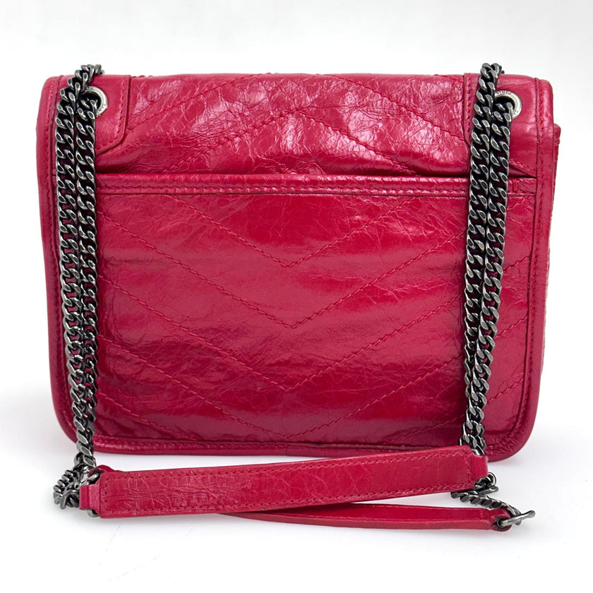 Saint Laurent Borsa Niki Baby rossa in pelle rossa