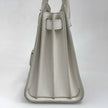 Saint Laurent Borsa Sac de Jour Baby in pelle martellata bianca