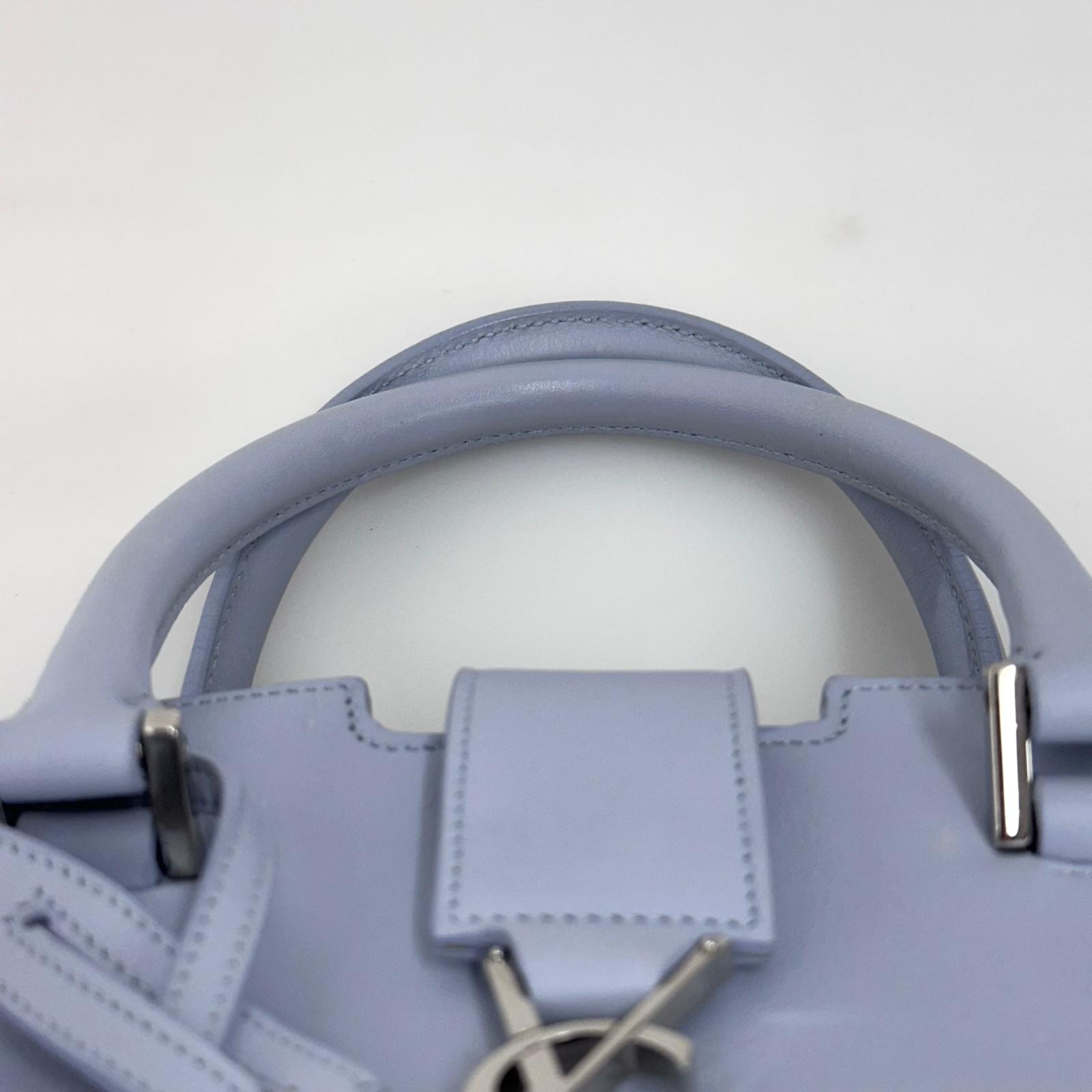 Saint Laurent Borsa a Mano e Tracolla Cabas 2 Baby Azzurro Polvere