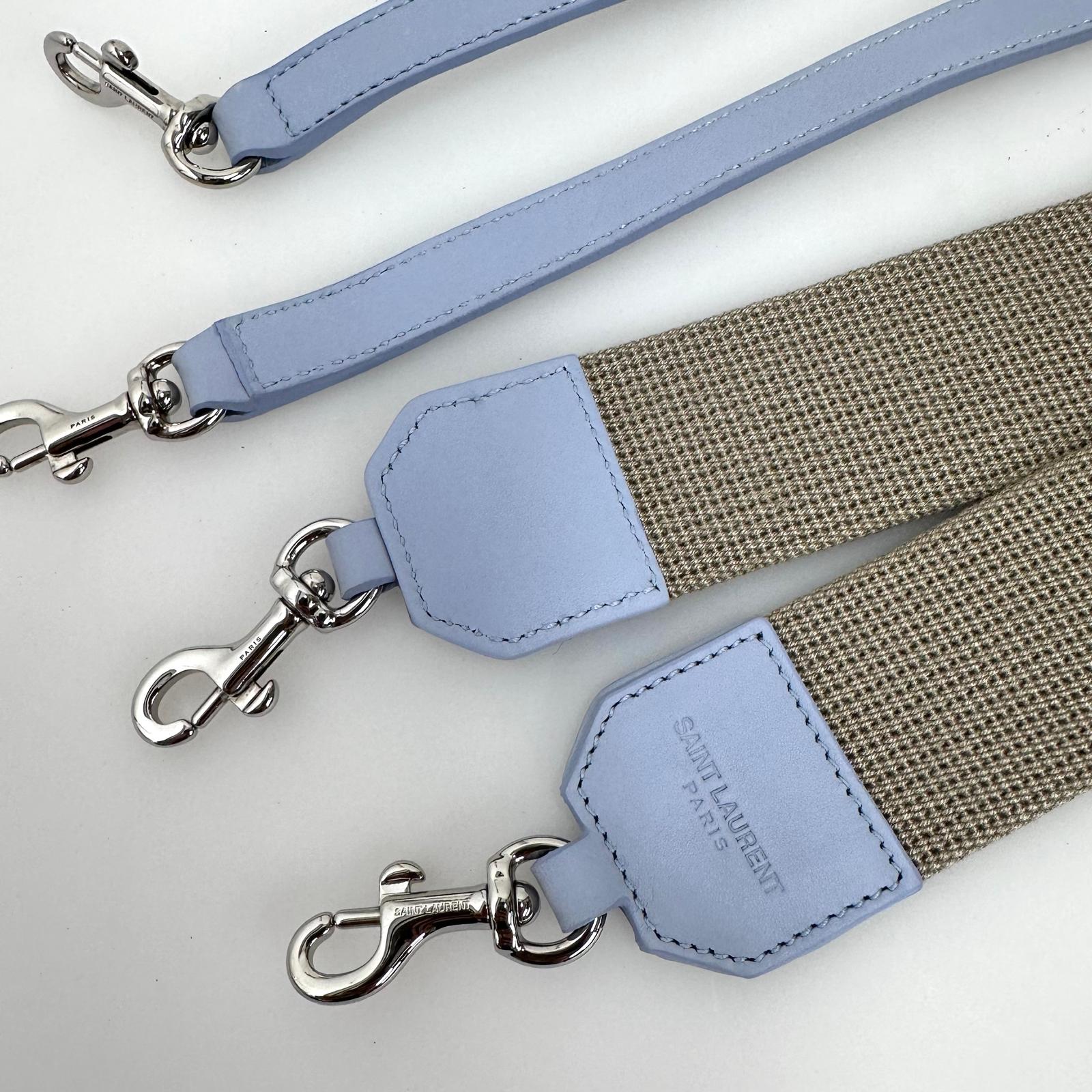 Saint Laurent Borsa a Mano e Tracolla Cabas 2 Baby Azzurro Polvere