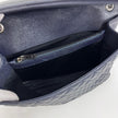 Saint Laurent Borsa a Spalla College Large in Pelle Trapuntata Blu Navy