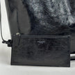 Saint Laurent Borsa a Spalla Shopping Tote in Pelle Verniciata Nera