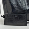 Saint Laurent Borsa a Spalla Shopping Tote in Pelle Verniciata Nera